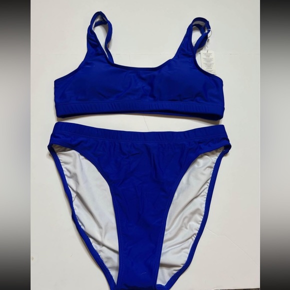 New with tags electric blue two piece bikini Summer Mae size large - Picture 2 of 5